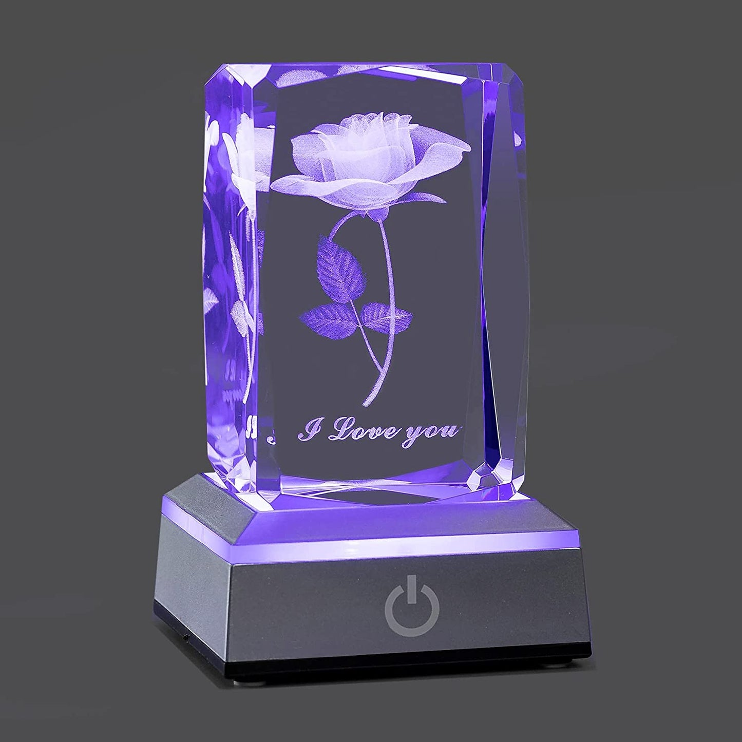 3D Rose Crystal Night Lamp with Adjustable LED Multicolor Lights for Girlfriend, Wife - Valentine'S Day, Anniversary,Birthday Presents, Christmas Gifts for Her