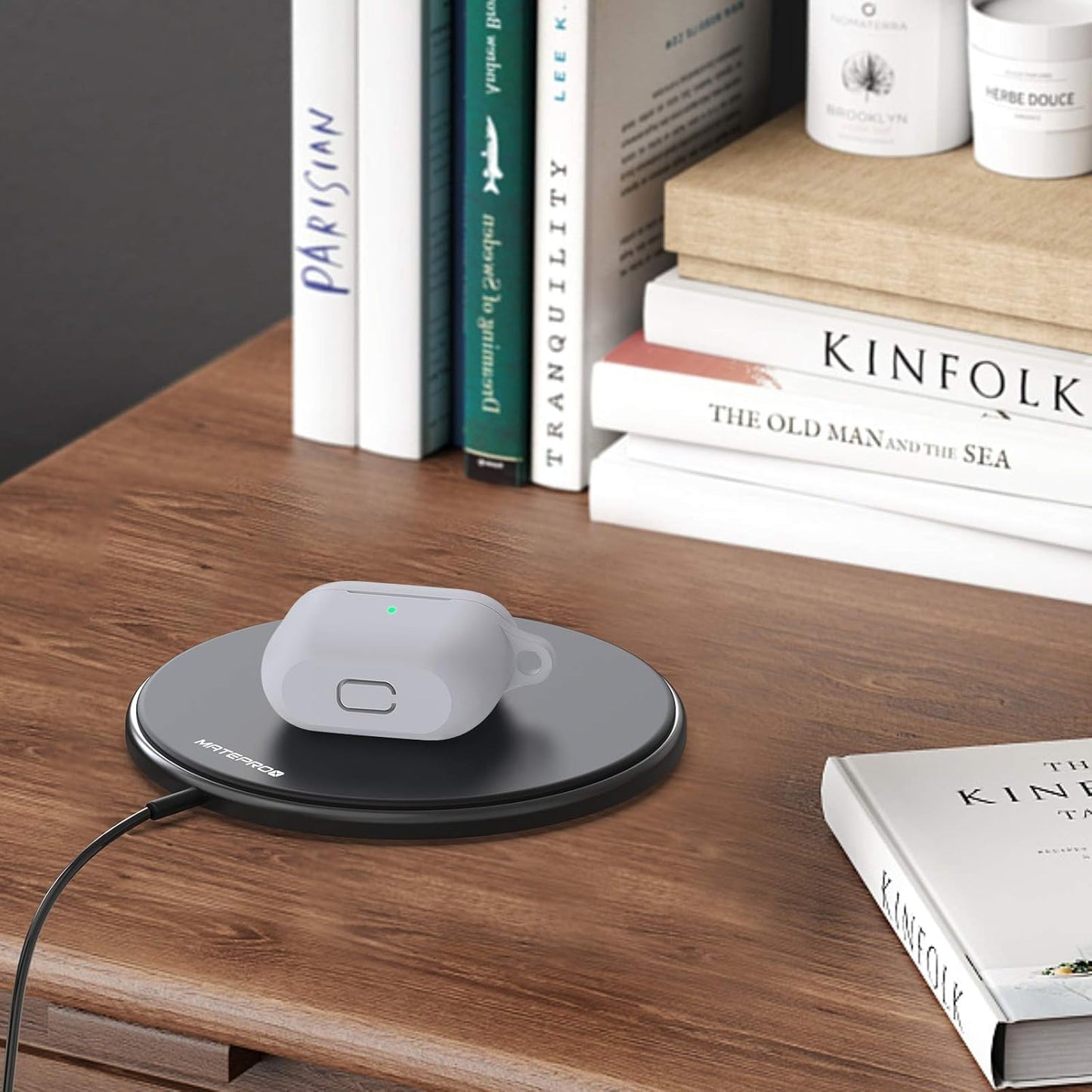 Compatible with Airpods 3 Case,Soft Silicone Protective Headphone Charging Cover with Keychain for Airpods 2021 3Rd Generation (Stone Gray)