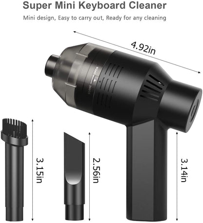 [Upgrade] Mini Vacuum Cordless Vacuum Keyboard Cleaner Mini Computer Vacuum Rechargeable Desk Vacuum for Cleaning Dust,Hair,Crumbs,Eraser Scrap,Laptop,Pet House，Sewing Machine